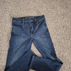 American Eagle Outfitters Women's Dark Blue Skinny Jeans
